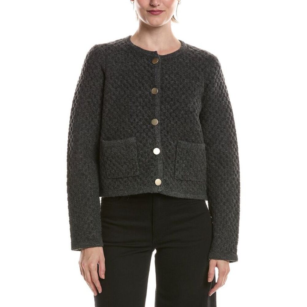 Michael Stars Womens Cera Honeycomb Stitch Cardigan, Red
